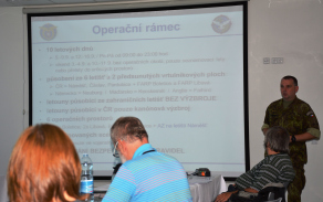 Detailní informace o cvičení Ample Strike 2016 prezentoval řídící plukovník Zdeněk Bauer z Velitelství vzdušných sil