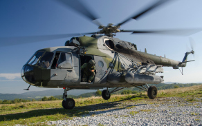 Vrtulník Mi-171 po zasazení jednotek