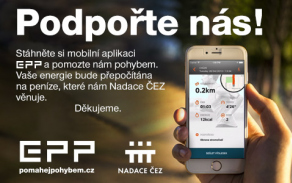 V aplikaci Pomáhej pohybem můžete pomoci sbírat body s cílem získat finanční příspěvek Nadace ČEZ do Vojenského fondu solidarity