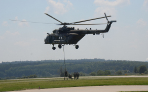 slanění FAC do prostoru navádění + krytí místa vysazení Mi-24