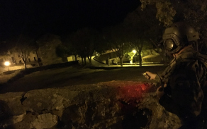 určování cíle pomocí IR značkovače
