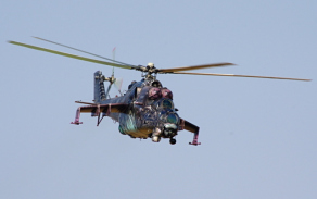 Mi-2435V Alien v pozici přímé letecké podpory
