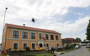 průlet vojenského vrtulníku  v Martínkově