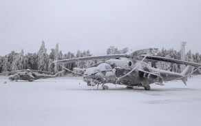 Vrtulník Mi-24/35 ve speciální ochranné plachtě